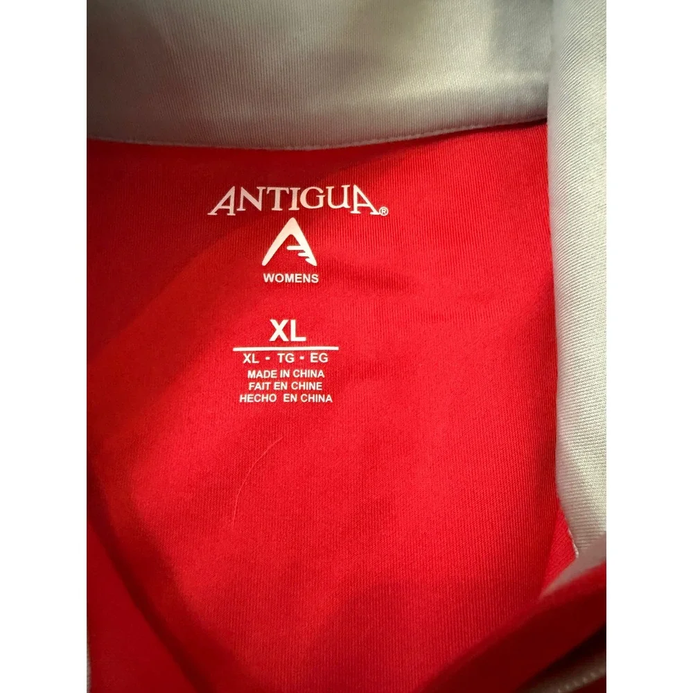 Antigua Womens Buccaneers Full Zip Jacket Red XL Embroidered Logo Performance